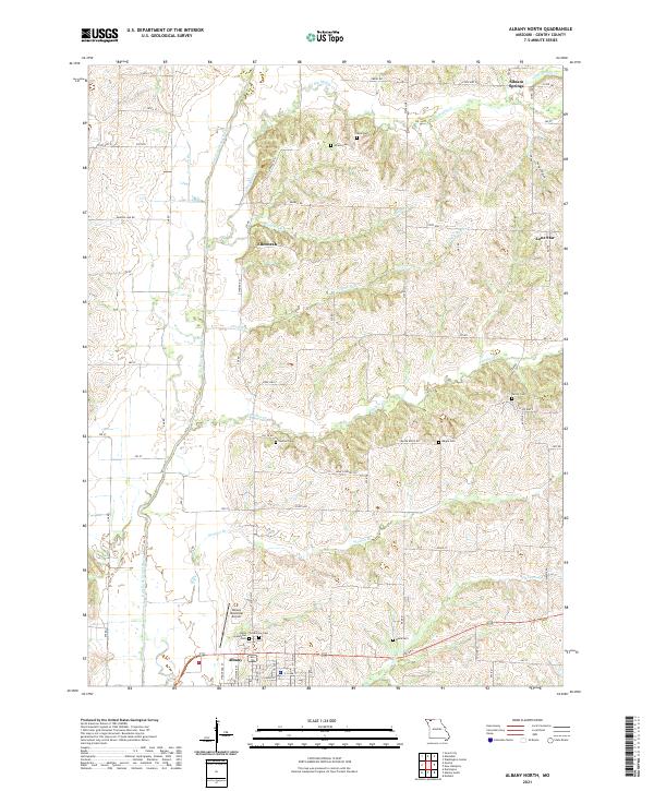 Albany North topographic map thumbnail