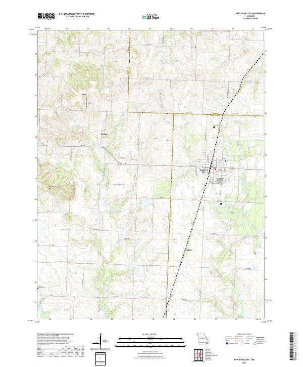 Appleton City topographic map thumbnail