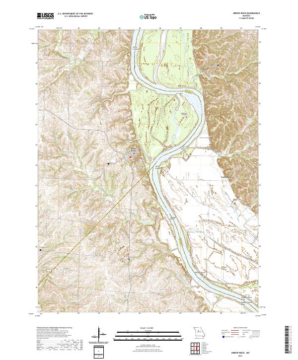 Arrow Rock topographic map thumbnail