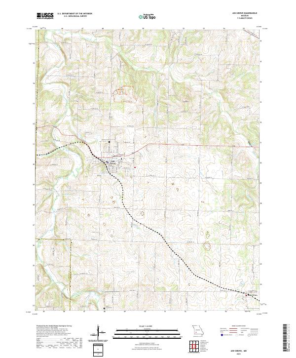 Ash Grove topographic map thumbnail