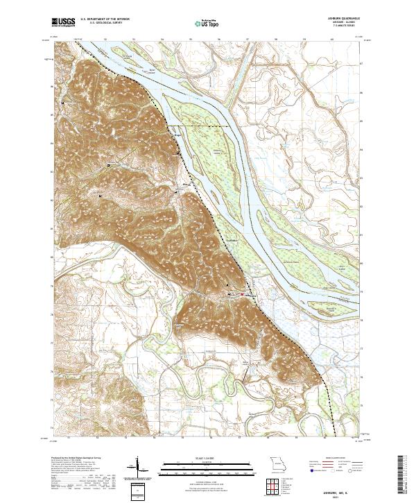 Ashburn topographic map thumbnail