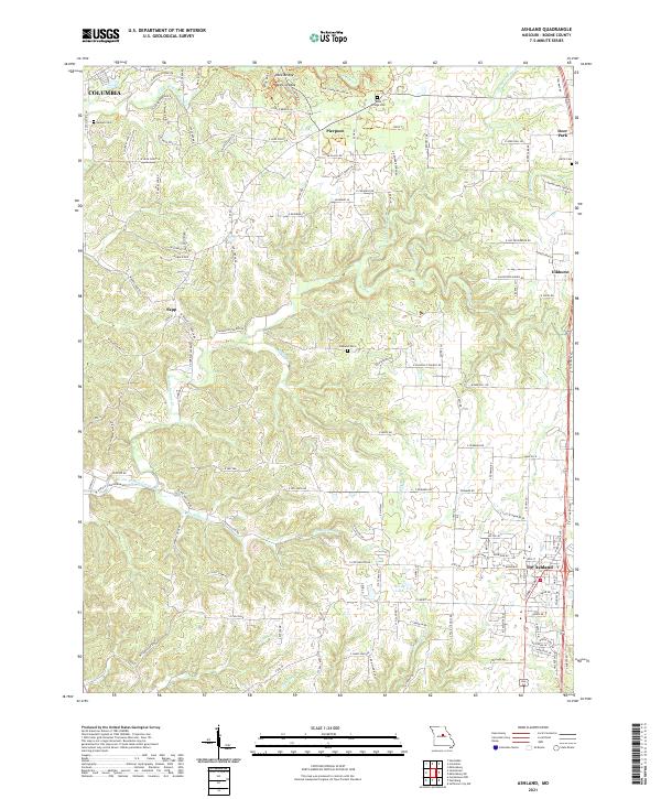 Ashland topographic map thumbnail