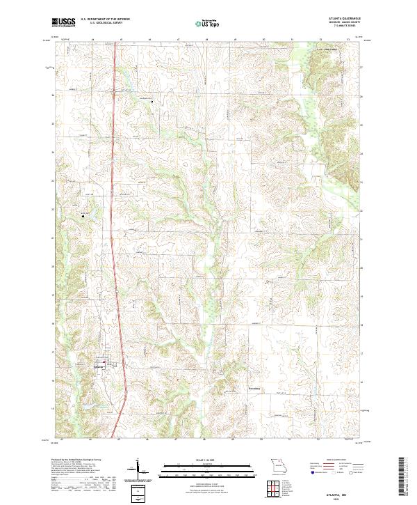 Atlanta topographic map thumbnail