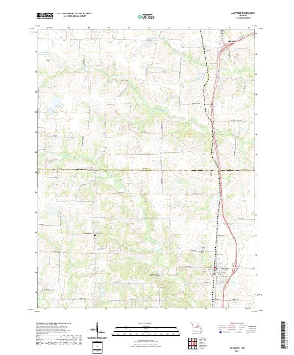 Auxvasse topographic map thumbnail