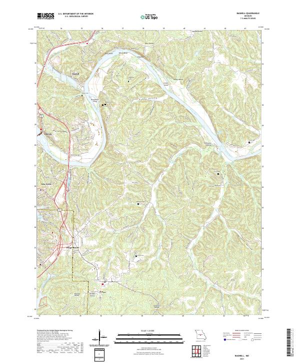 Bagnell topographic map thumbnail
