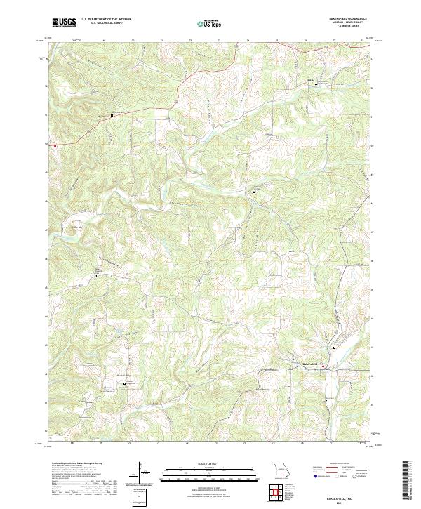 Bakersfield topographic map thumbnail