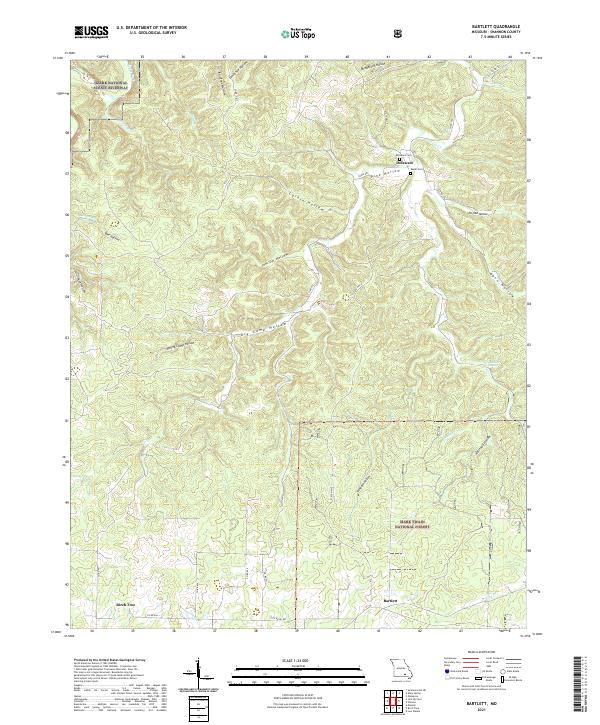 Bartlett topographic map thumbnail