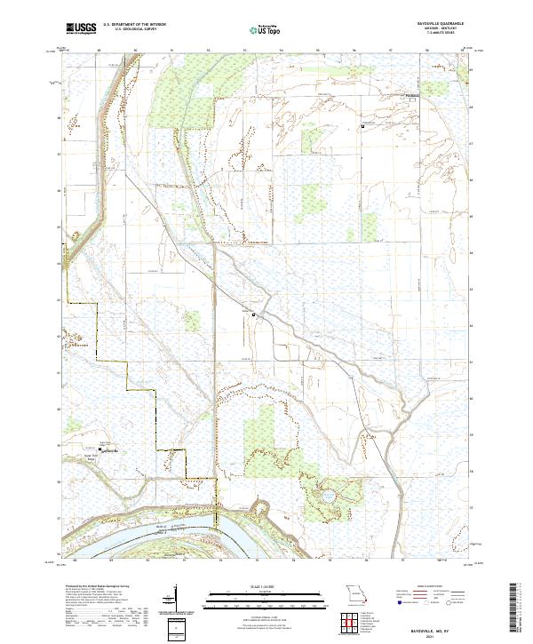 Bayouville topographic map thumbnail