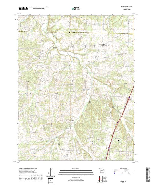 Beach topographic map thumbnail