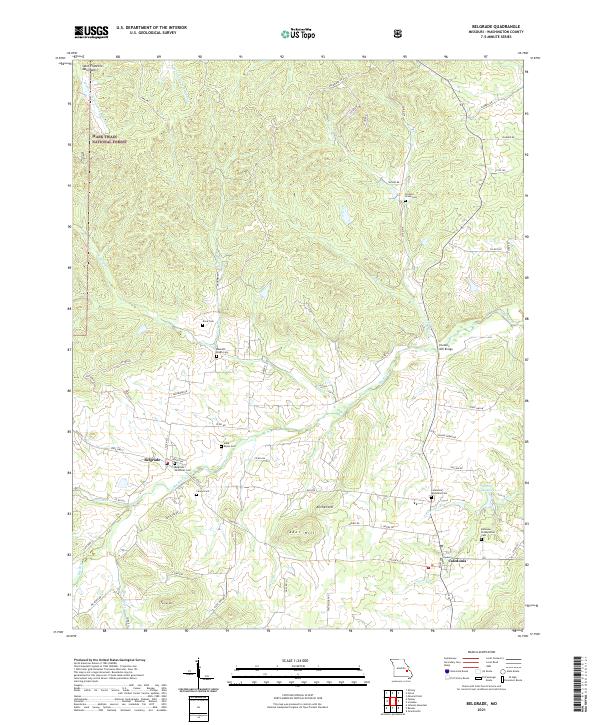 Belgrade topographic map thumbnail