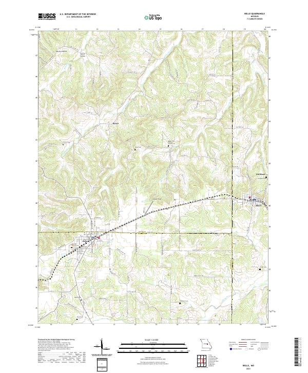Belle topographic map thumbnail