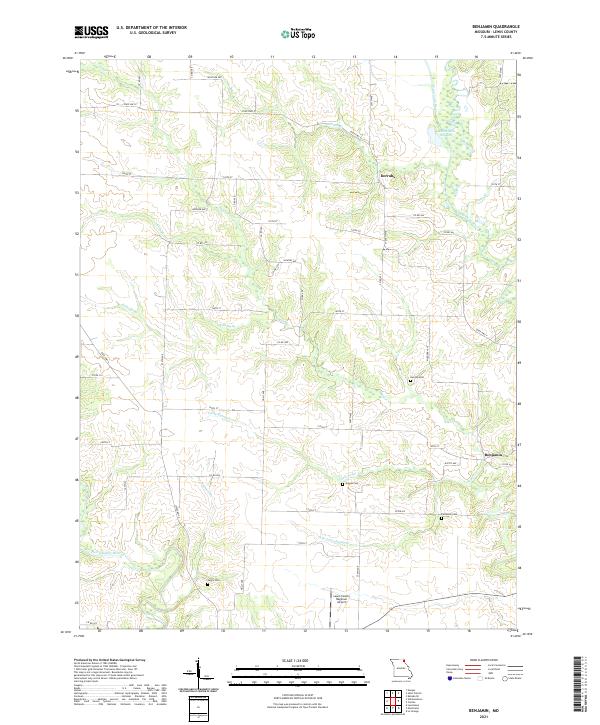 Benjamin topographic map thumbnail