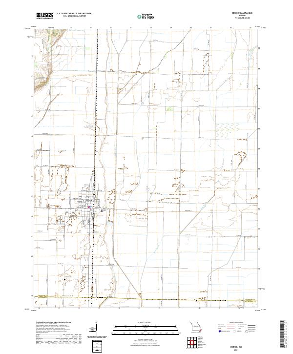 Bernie topographic map thumbnail