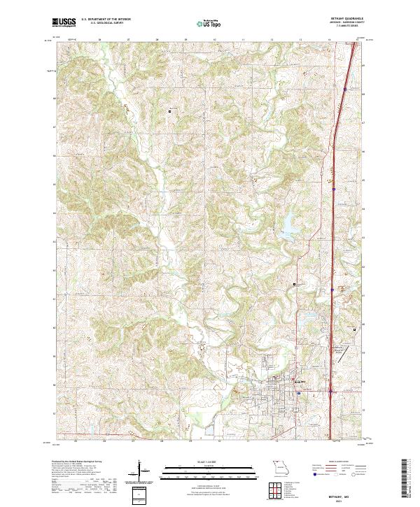 Bethany topographic map thumbnail