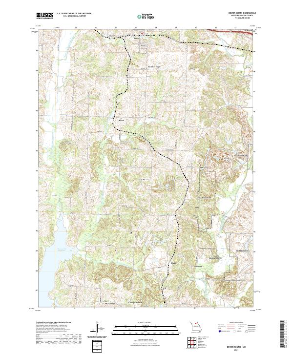 Bevier South topographic map thumbnail