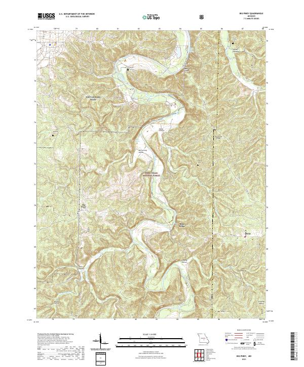 Big Piney topographic map thumbnail