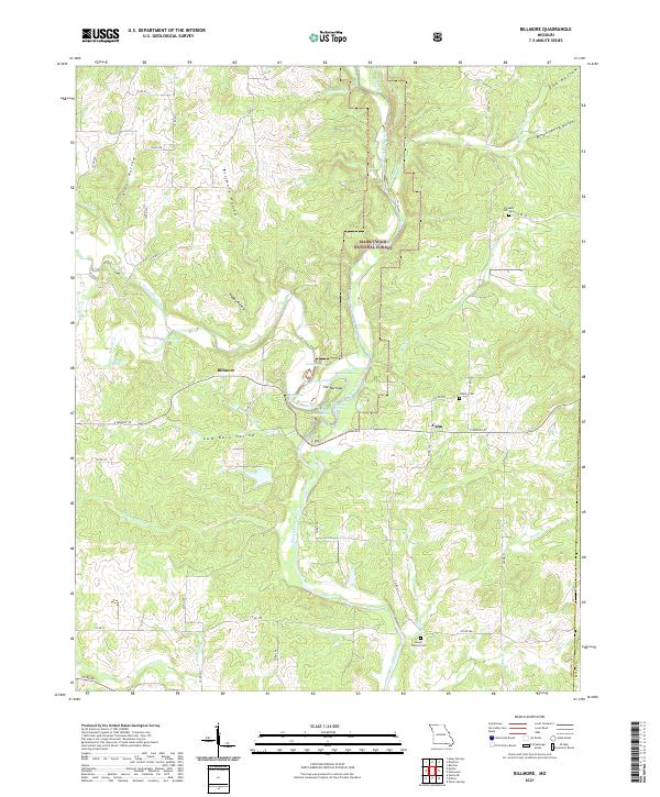 Billmore topographic map thumbnail