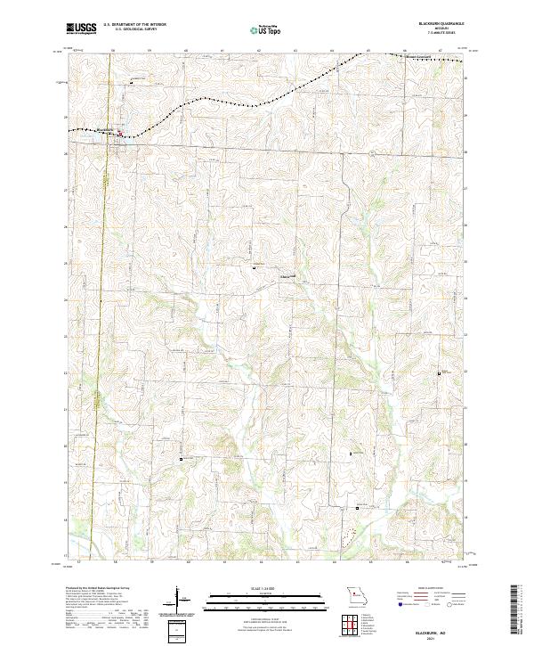 Blackburn topographic map thumbnail