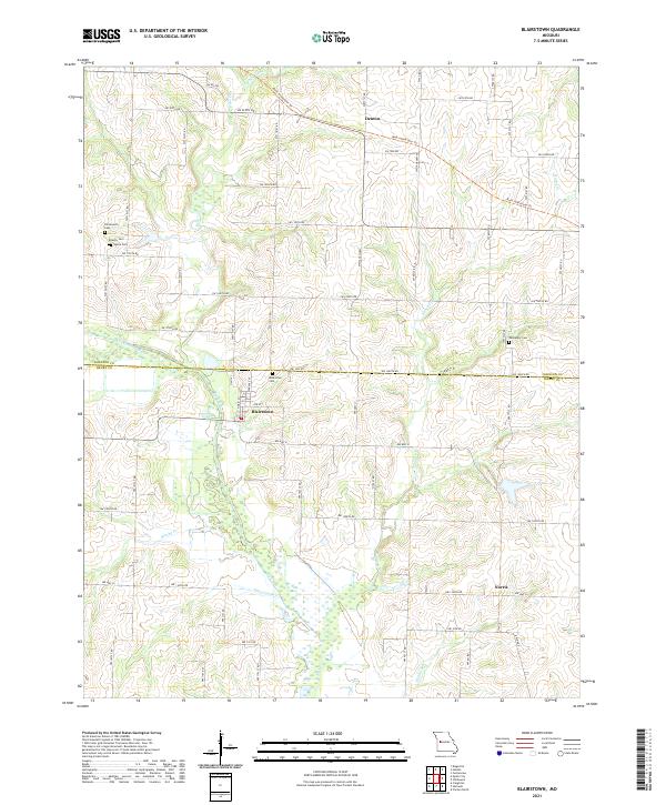 Blairstown topographic map thumbnail
