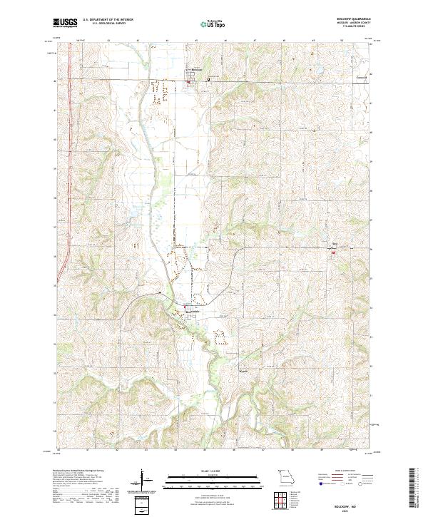 Bolckow topographic map thumbnail