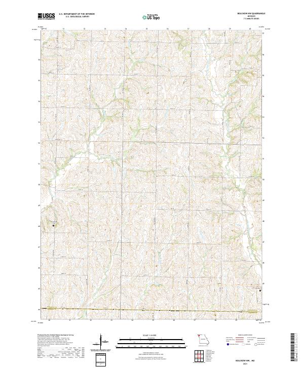 Bolckow NW topographic map thumbnail