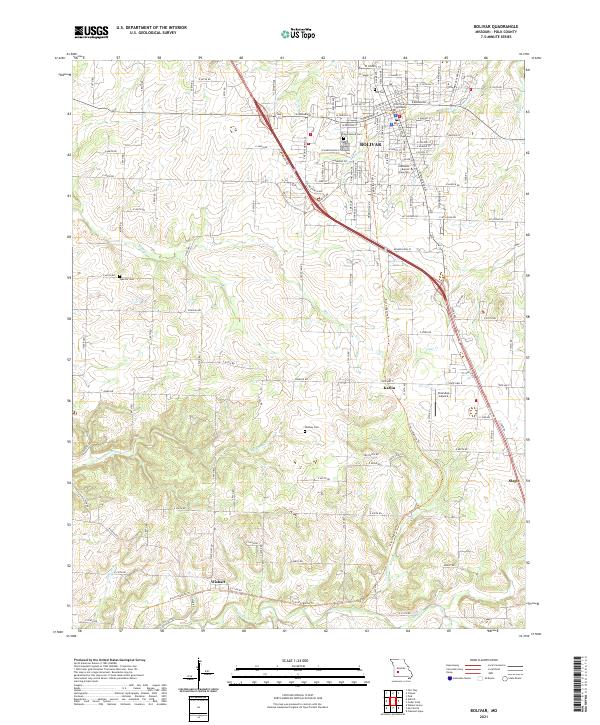 Bolivar topographic map thumbnail