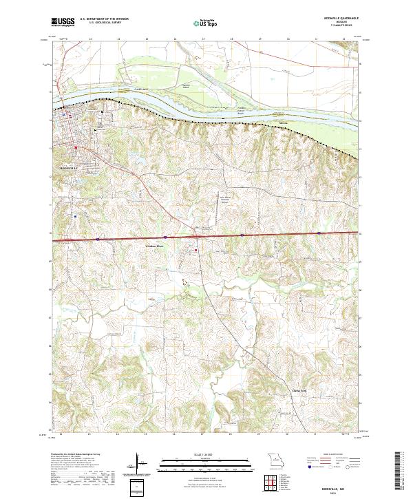 Boonville topographic map thumbnail