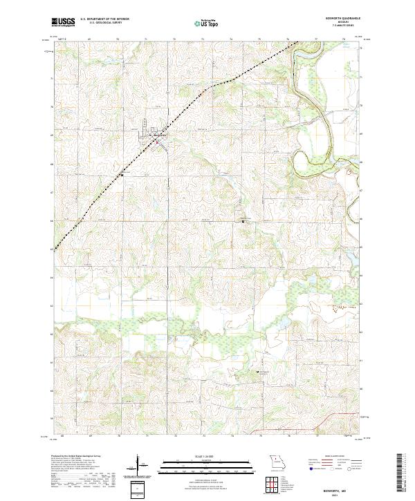 Bosworth topographic map thumbnail