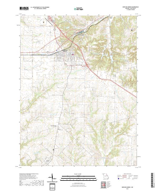 Bowling Green topographic map thumbnail