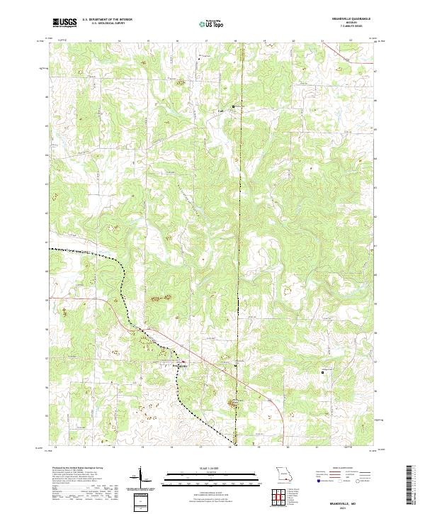 Brandsville topographic map thumbnail