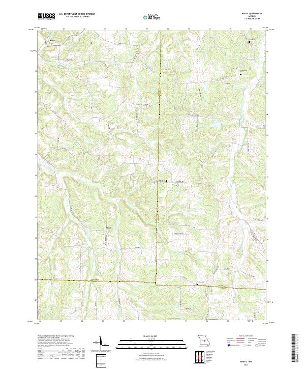 Brays topographic map thumbnail