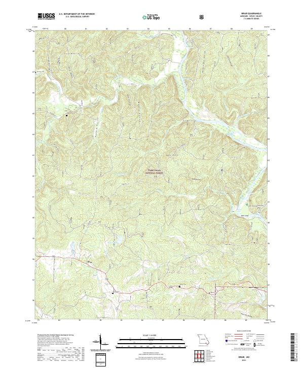 Briar topographic map thumbnail