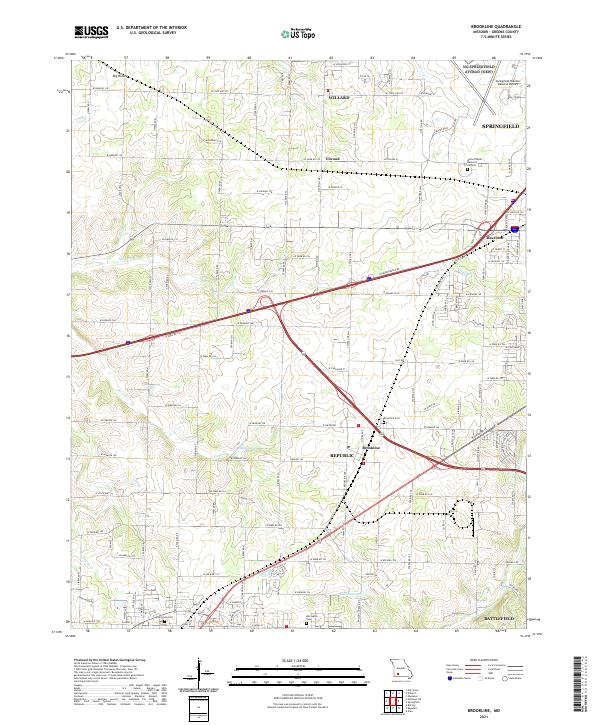 Brookline topographic map thumbnail