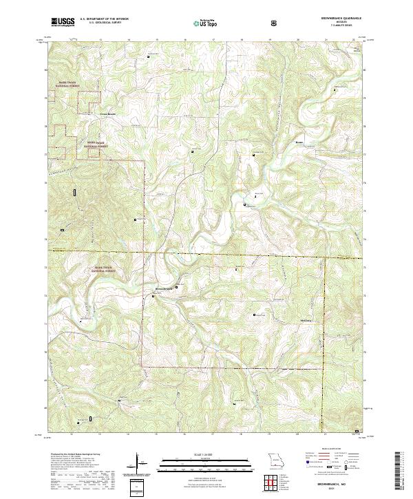 Brownbranch topographic map thumbnail