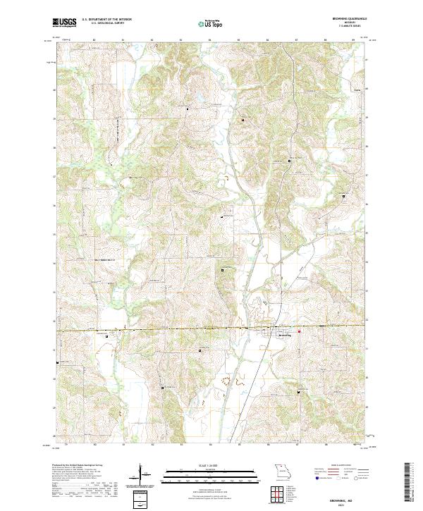 Browning topographic map thumbnail