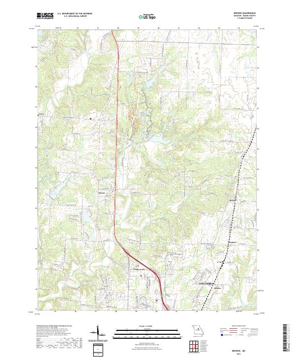 Browns topographic map thumbnail