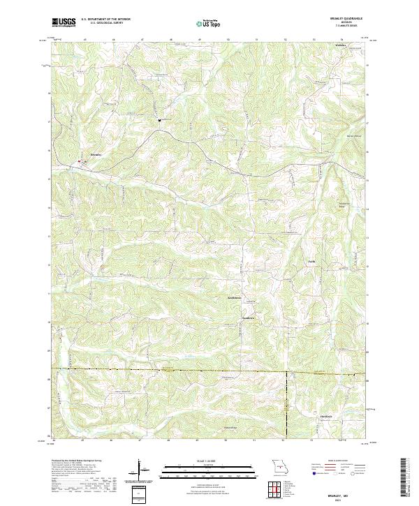 Brumley topographic map thumbnail