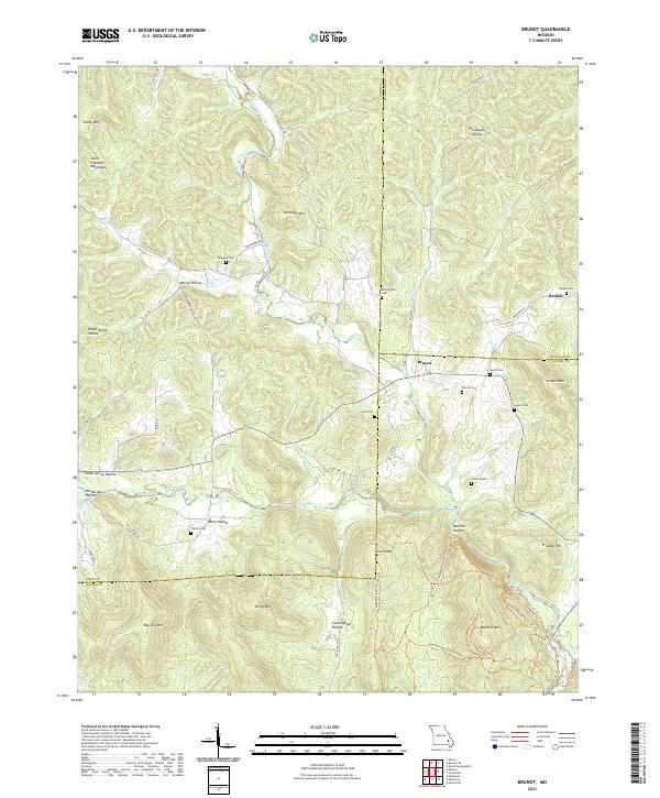 Brunot topographic map thumbnail