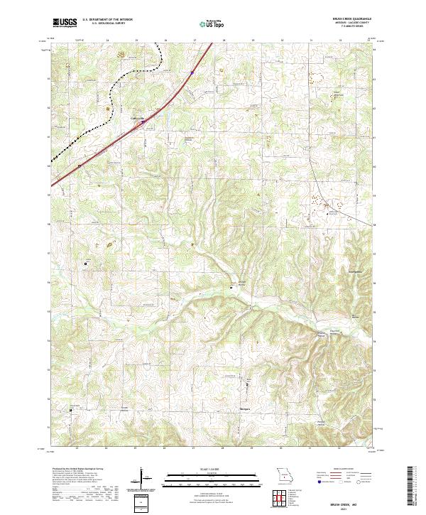 Brush Creek topographic map thumbnail