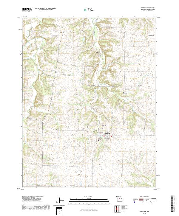Bunceton topographic map thumbnail