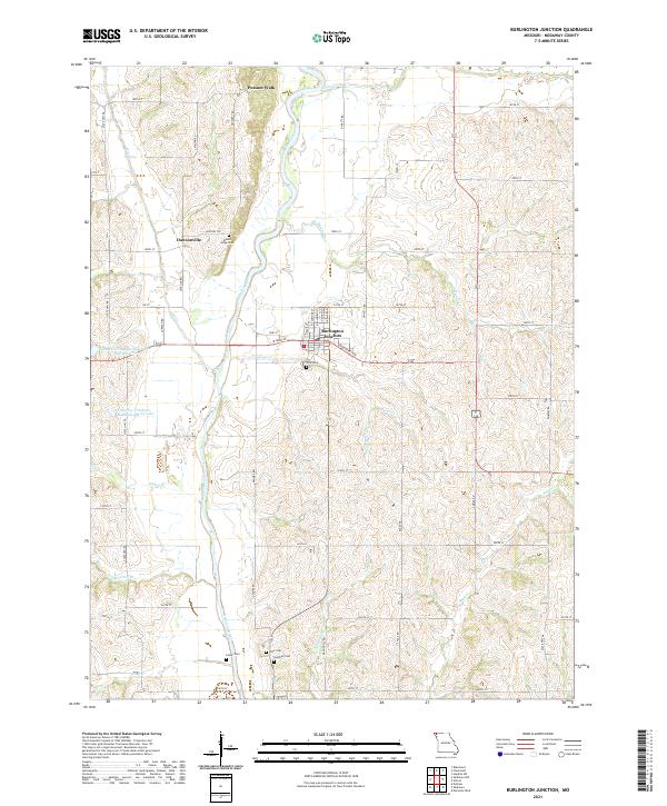 Burlington Junction topographic map thumbnail
