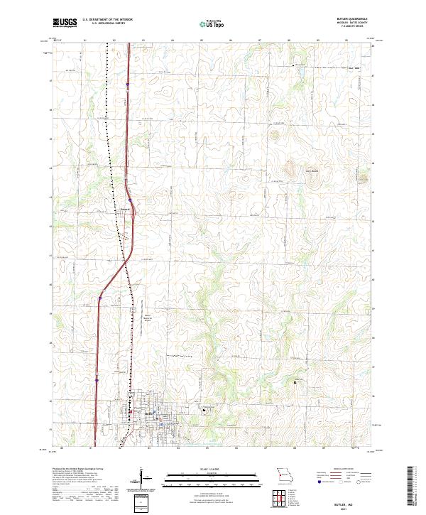 Butler topographic map thumbnail