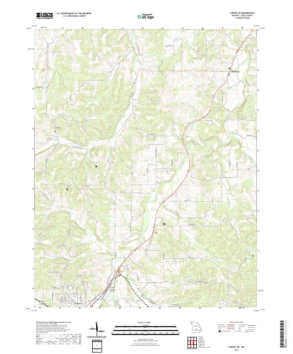 Cabool NE topographic map thumbnail