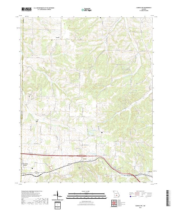 Cabool NW topographic map thumbnail
