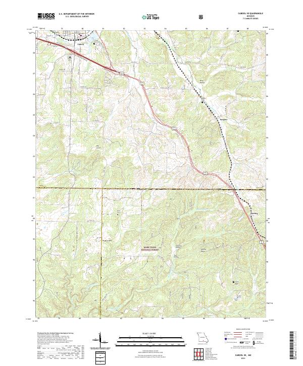 Cabool SE topographic map thumbnail