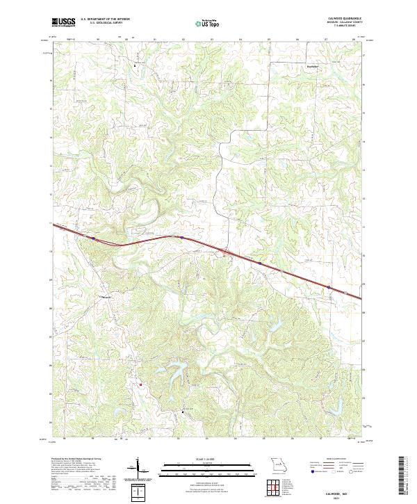 Calwood topographic map thumbnail