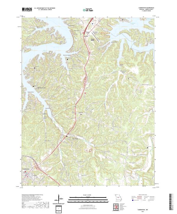 Camdenton topographic map thumbnail