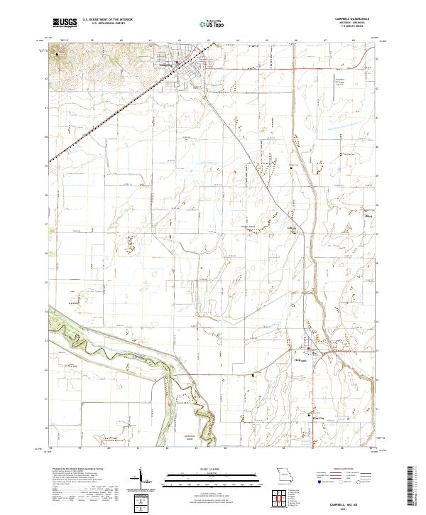 Campbell topographic map thumbnail