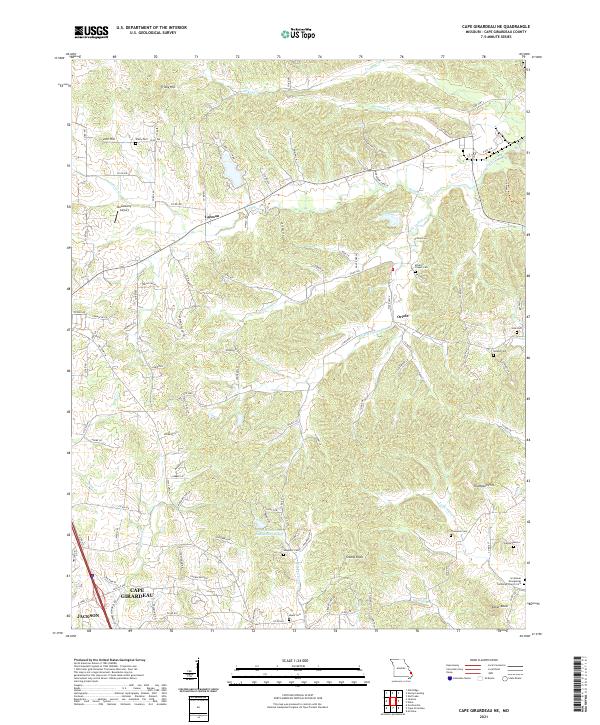 Cape Girardeau NE topographic map thumbnail