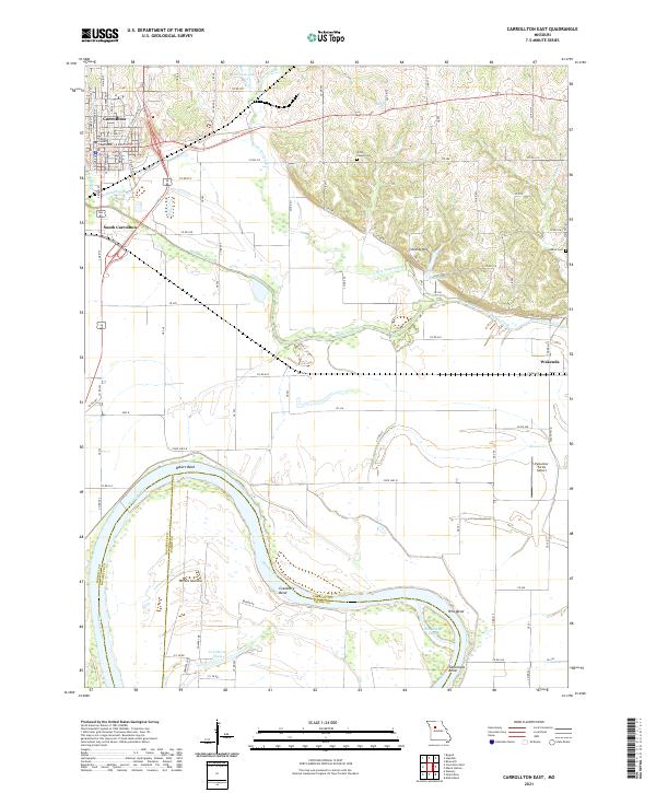 Carrollton East topographic map thumbnail